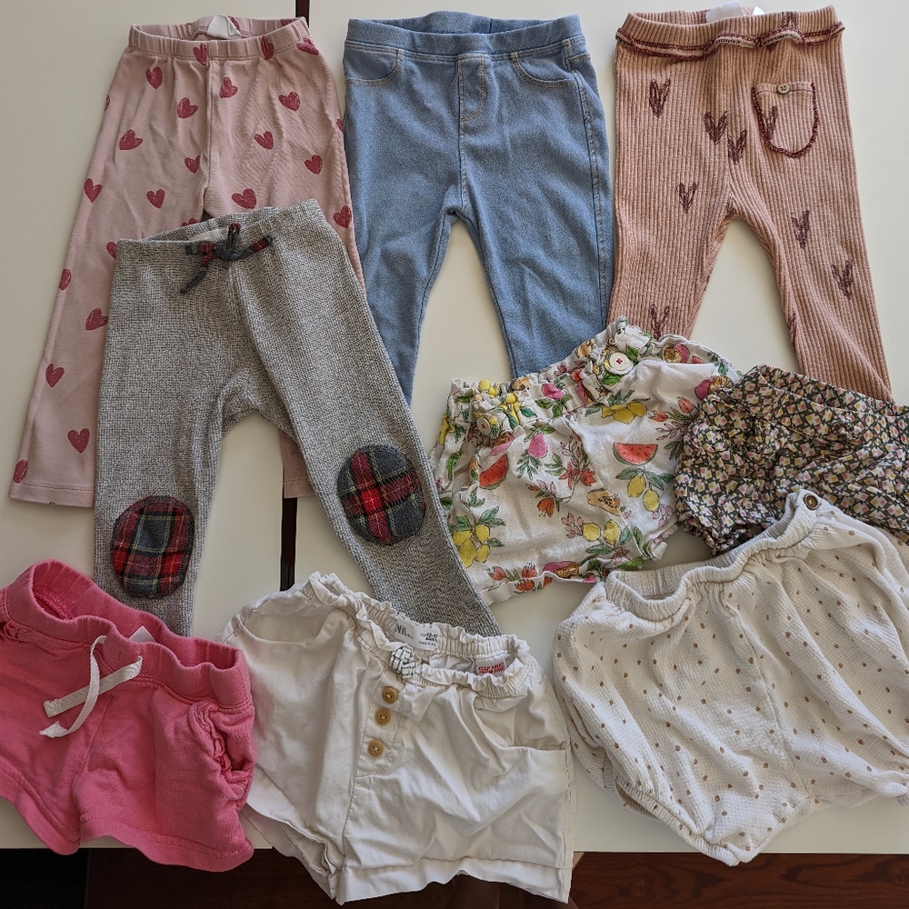 Toddler bundle of leggings and shorts, 12-18mts to 2T